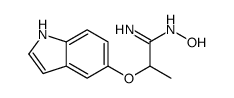 N'-hydroxy-2-(1H-indol-5-yloxy)propanimidamide结构式