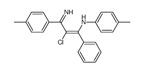 2-chloro-3-imino-1-phenyl-N,3-di-p-tolylprop-1-enamine Structure