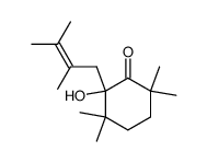 2-(2,3-dimethylbut-2-en-1-yl)-2-hydroxy-3,3,6,6-tetramethylcyclohexan-1-one Structure