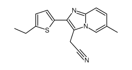 2-[2-(5-ethylthiophen-2-yl)-6-methylimidazo[1,2-a]pyridin-3-yl]acetonitrile Structure