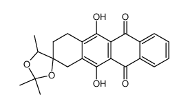 9-(1-hydroxyethyl)-7,8,9,10-tetrahydro-6,9,11-trihydroxy-5,12-naphthacenedione 1',9-acetonide结构式