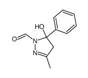 5-Hydroxy-3-methyl-5-phenyl-4,5-dihydro-pyrazole-1-carbaldehyde Structure