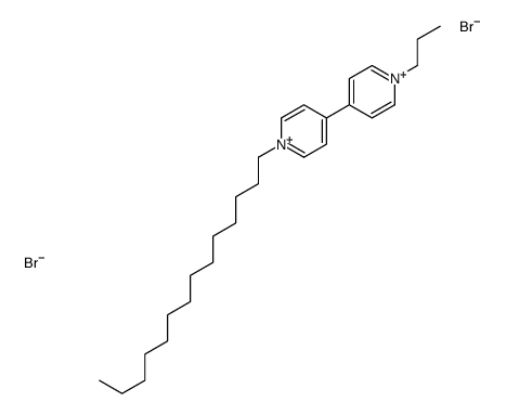 1-propyl-4-(1-tetradecylpyridin-1-ium-4-yl)pyridin-1-ium,dibromide Structure