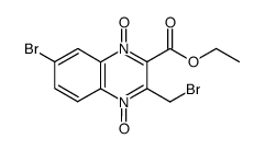 2-Carboethoxy-3-bromomethyl-7-bromoquinoxaline-di-N-oxide Structure