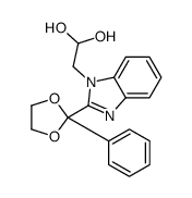 2-[2-(2-phenyl-1,3-dioxolan-2-yl)benzimidazol-1-yl]ethane-1,1-diol Structure