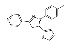 4-(5-Thiophen-2-yl-1-p-tolyl-4,5-dihydro-1H-pyrazol-3-yl)-pyridine Structure