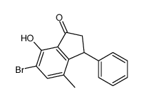 6-bromo-7-hydroxy-4-methyl-3-phenyl-2,3-dihydroinden-1-one Structure