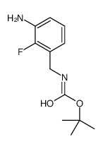 tert-butyl N-[(3-amino-2-fluorophenyl)methyl]carbamate结构式