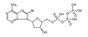 Adenosine 5'-(tetrahydrogen triphosphate), 8-bromo-2'-deoxy Structure