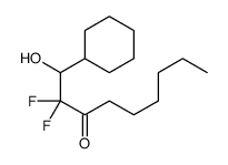 1-cyclohexyl-2,2-difluoro-1-hydroxynonan-3-one结构式