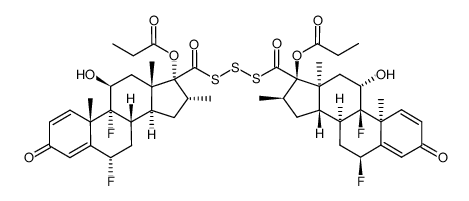 (6Α,11Β,16Α,17Α)-(6'Α,11'Β,16'Α,17'Α)-17,17'-(三硫代二羰基)双[6,9-二氟-11-羟基-16-甲基-17-(1-氧代丙氧基)-雄甾-1,4-二烯-3-酮图片