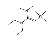 P-trimethylsilyl-C-dimethylamino-C-diethylaminophosphine结构式