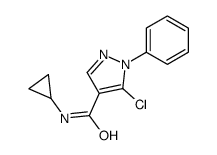 5-chloro-N-cyclopropyl-1-phenylpyrazole-4-carboxamide Structure