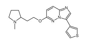 6-[2-(1-methyl-pyrrolidin-2-yl)-ethoxy]-3-thiophen-3-yl-imidazo[1,2-b]pyridazine结构式