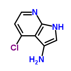 4-氯-1H-吡咯并[2,3-b]吡啶-3-胺结构式