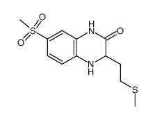 7-methanesulfonyl-3-(2-methylsulfanyl-ethyl)-3,4-dihydro-1H-quinoxalin-2-one结构式