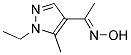 1-(1-ETHYL-5-METHYL-1 H-PYRAZOL-4-YL)-ETHANONE OXIME structure