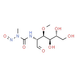 3-O-methyl-2-(((methylnitrosoamino)carbonyl)amino)glucopyranose structure