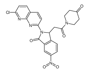 2-(7-chloro-1,8-naphthyridin-2-yl)-6-nitro-3-[2-oxo-2-(4-oxopiperidin-1-yl)ethyl]-3H-isoindol-1-one Structure