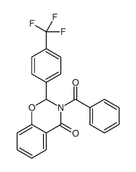 3-benzoyl-2-[4-(trifluoromethyl)phenyl]-2H-1,3-benzoxazin-4-one Structure