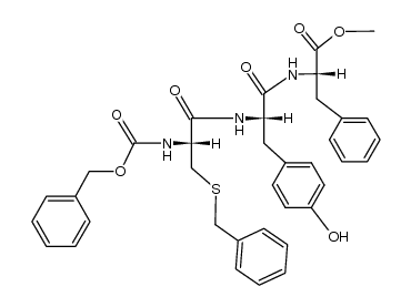 Benzyloxycarbonyl-S-benzylcysteinyl-tyrosyl-phenylalanine methyl ester Structure