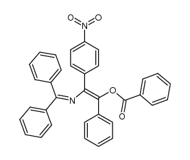 4-(benzoyloxy)-3-(p-nitrophenyl)-1,1,4-triphenyl-2-azabuta-1,3-diene Structure