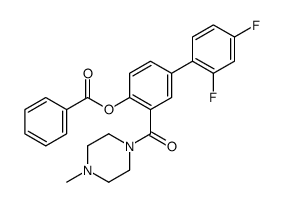 [4-(2,4-difluorophenyl)-2-(4-methylpiperazine-1-carbonyl)phenyl] benzoate Structure