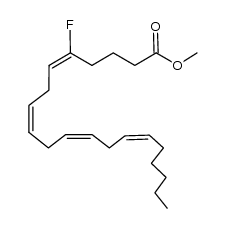 methyl (5E,8Z,11Z,14Z)-5-fluoroicosa-5,8,11,14-tetraenoate结构式