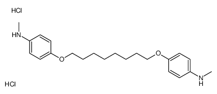 methyl-[4-[8-[4-(methylazaniumyl)phenoxy]octoxy]phenyl]azanium,dichloride Structure