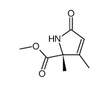 (R)-2,5-Dihydro-2,3-dimethyl-5-oxo-2-pyrrolcarbonsaeure-methylester Structure