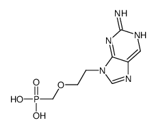 2-(2-aminopurin-9-yl)ethoxymethylphosphonic acid结构式