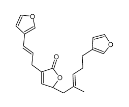 (2S)-2-[(E)-5-(furan-3-yl)-2-methylpent-2-enyl]-4-[(E)-3-(furan-3-yl)prop-2-enyl]-2H-furan-5-one Structure