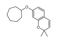 7-cycloheptyloxy-2,2-dimethylchromene结构式