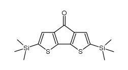 2,6-bis(trimethylsilyl)-4H-cyclopenta[2,1-b:3,4-b']dithiophen-4-one结构式