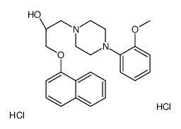 (2S)-1-[4-(2-methoxyphenyl)piperazin-1-yl]-3-naphthalen-1-yloxypropan-2-ol,dihydrochloride结构式