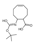 cis-8-tert-Butoxycarbonylamino-cyclooct-4-enecarboxylic acid Structure