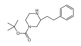 tert-butyl (3S)-3-(2-phenylethyl)piperazine-1-carboxylate Structure