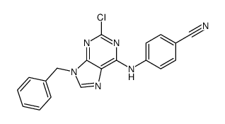 4-[(9-benzyl-2-chloropurin-6-yl)amino]benzonitrile Structure