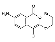 7-amino-3-(2-bromoethoxy)-4-chloroisocoumarin structure