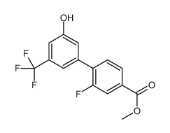 methyl 3-fluoro-4-[3-hydroxy-5-(trifluoromethyl)phenyl]benzoate结构式