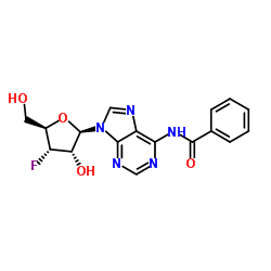 3'-Deoxy-3'-fluoro-N6-benzoyladenosine结构式