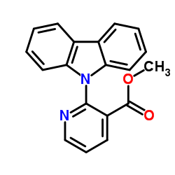 Methyl 2-(9H-carbazol-9-yl)nicotinate结构式