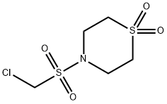 4-((氯甲基)磺酰基)硫代吗啉1,1-二氧化物结构式