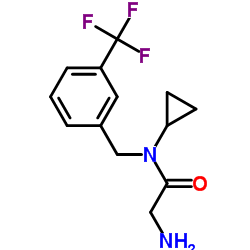 N-Cyclopropyl-N-[3-(trifluoromethyl)benzyl]glycinamide结构式