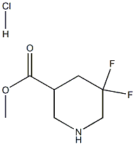 Methyl 5, 5-difluoropiperidine-3-carboxylate hydrochloride structure