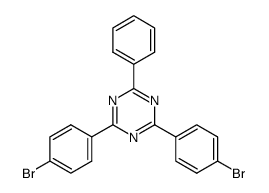 2,4-bis(4-bromophenyl)-6-phenyl-1,3,5-triazine结构式