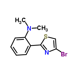 2-(4-溴噻唑-2-基)-N,N-二甲基苯胺结构式