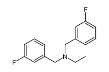 N,N-bis[(3-fluorophenyl)methyl]ethanamine structure