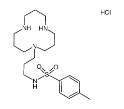 4-Methyl-N-[3-(1,5,9-triaza-cyclododec-1-yl)-propyl]-benzenesulfonamide; hydrochloride Structure