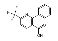 3-carboxy-2-phenyl-6-trifluoromethyl pyridine结构式